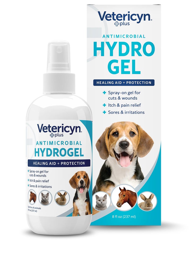 Vetericyn Plus Dog Wound Care Hydrogel Spray | Healing Aid and Wound Protectant, Sprayable Gel to Relieve Dog Itchy Skin, Safe for All Animals. 8 Ounces - Image 1