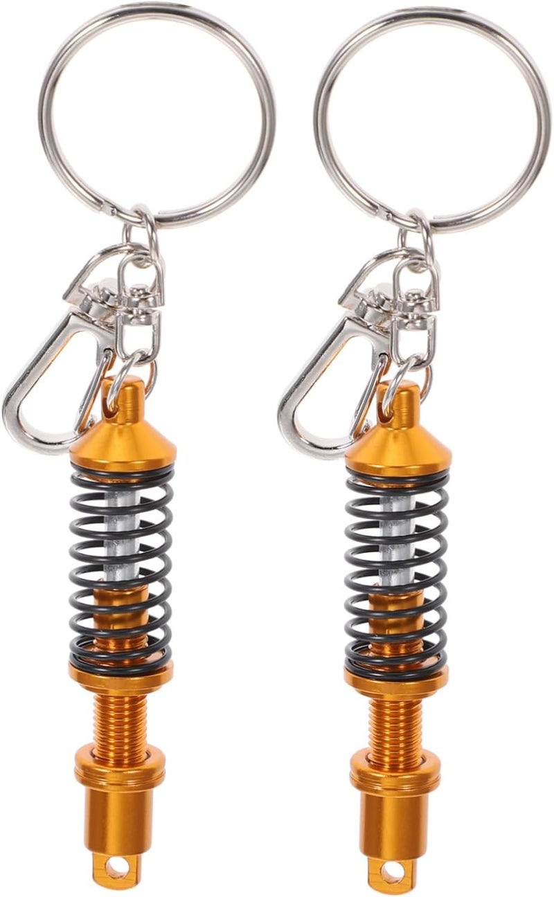 Gulf climate tested upgraded quality Cabilock 2pcs Metal Coilover Keychain with Stretchable Spring Shock Absorber Pendant for Car Key Holder Realistic Automotive Accessory Practical Bag Hanging Decoration Labor saving Easy clean surface Flexible usage build Local & cross border ship compatible Global standard processed material Trendy versatile build Simplified versatile design Salt resistant coating Diverse application fit Various size alternatives Smooth joint Full village delivery cover KSA local stock Daily universal pick Ready order processing Flexible anti-break Globally selected raw material Balanced structure Various fittings Diverse operation compatible All budget friendly options Heat insulation layer Fast & slow shipment compatible Coast & inland available - Image 1