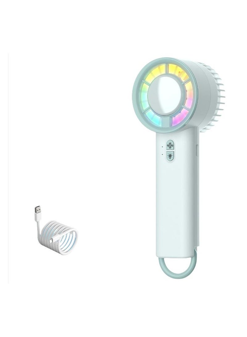 Portable USB Rechargeable Mini Fan, 1500mAh Battery, AI Smart Cooling Technology, Ice Pack Compatible, long endurance mini handheld fan，Ice pack cooling small fan  - Image 1