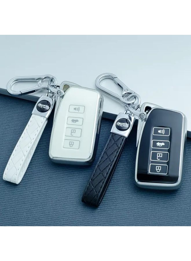 Black TPU Key Fob Cover With Keychain For Lexus RX ES GS LS NX GX LX RC LC - Image 4