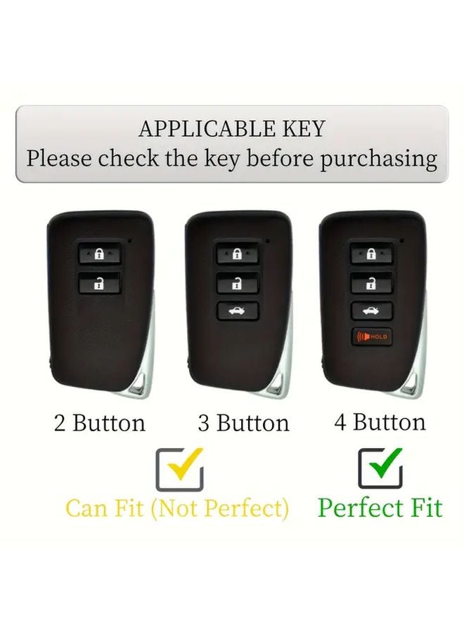 Black TPU Key Fob Cover With Keychain For Lexus RX ES GS LS NX GX LX RC LC - Image 3