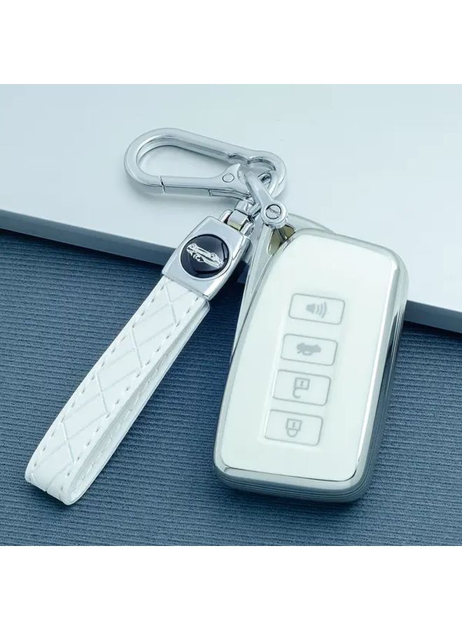 Black TPU Key Fob Cover With Keychain For Lexus RX ES GS LS NX GX LX RC LC - Image 1