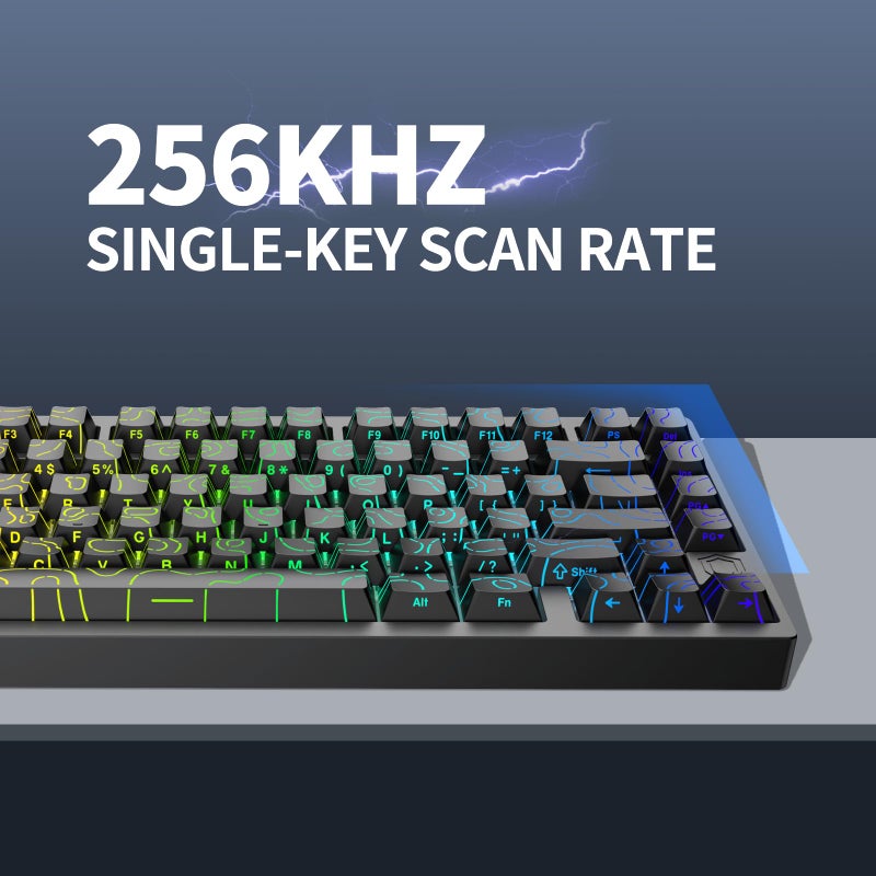IROK MG75PRO 81 Keys Wired Magnetic Switch Mechanical Keyboard, Hall Effect, 8KHZ/ARGB/CNC Aluminum, Gasket Structure Gaming Keyboard(Black) - Image 3