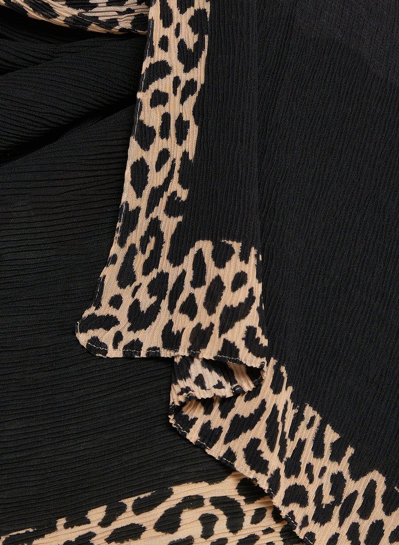 Khizana Leopard Print Long Hijab Scarf - Image 4