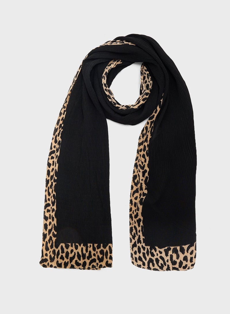Khizana Leopard Print Long Hijab Scarf - Image 2