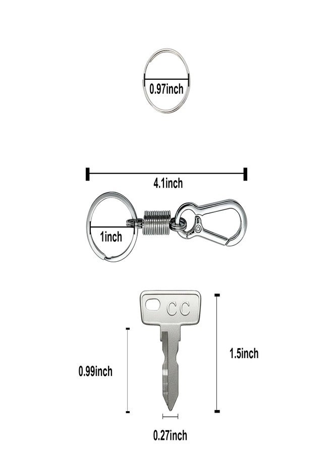 Hather GCK03 Replacement Golf Cart Ignition Keys for Club Car (8 Pack + Keychain + Key Ring), Fits 1984-Up DS, 2004-Up Precedent, 2018-Up Tempo - Image 5