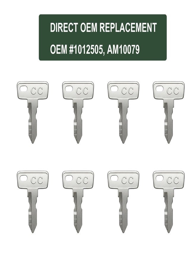 Hather GCK03 Replacement Golf Cart Ignition Keys for Club Car (8 Pack + Keychain + Key Ring), Fits 1984-Up DS, 2004-Up Precedent, 2018-Up Tempo - Image 4