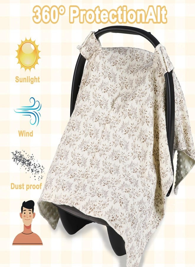 YOQIE 2-in-1 Baby Car Seat Cover, Baby Car Seat Canopy, Mom Nursing Cover，Easy to Install Shield，Multi-Purpose | Winter Warm & Summer Shade Use - Image 2