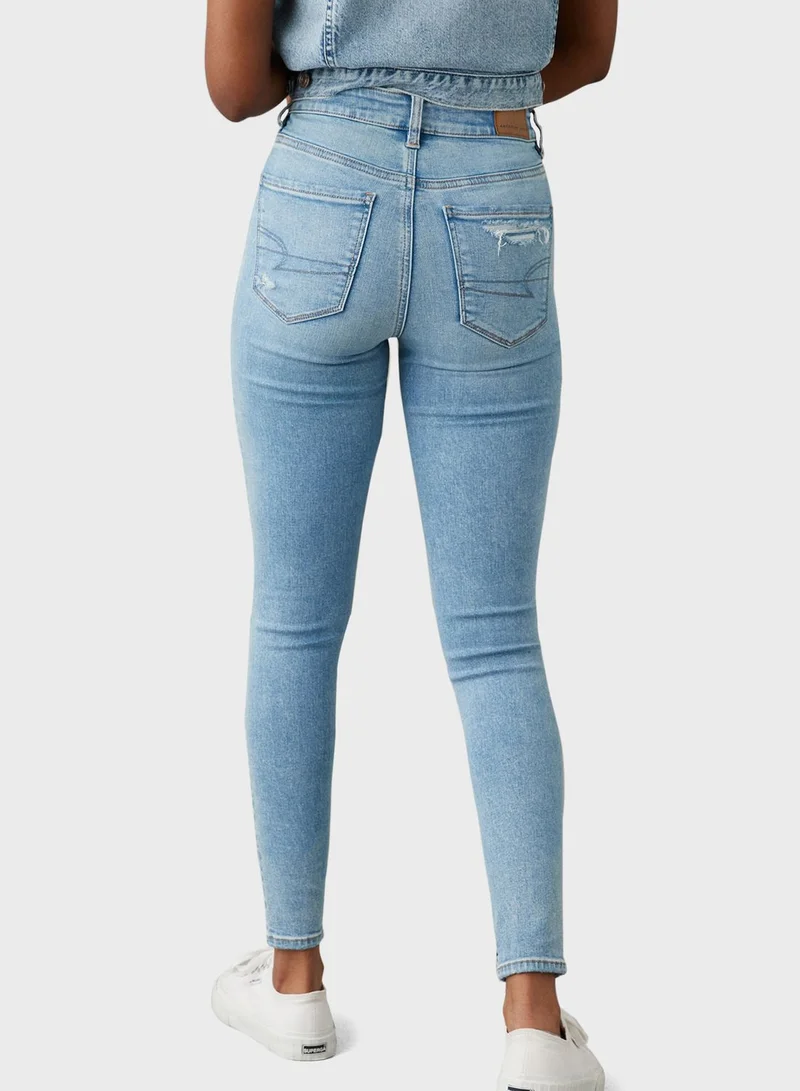 American Eagle High Waist Ripped Jeggings