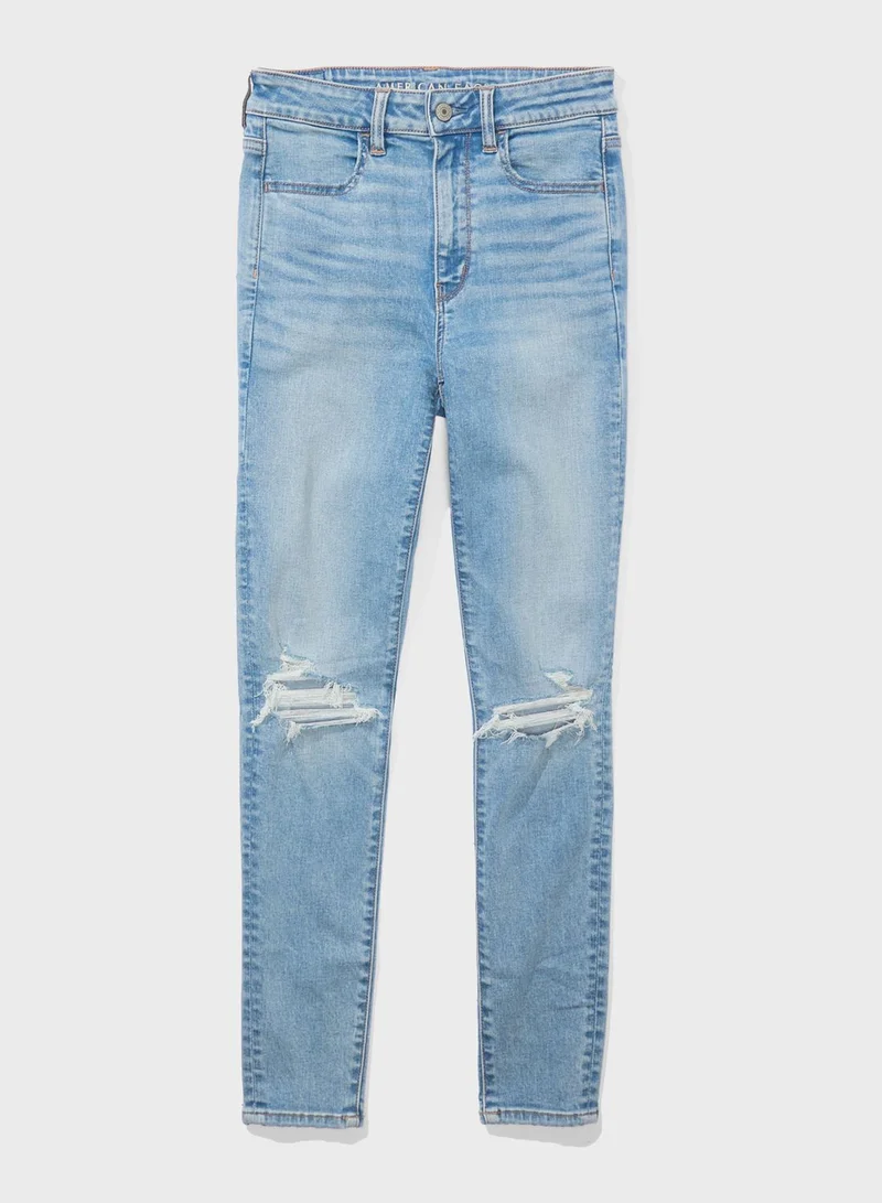 American Eagle High Waist Ripped Jeggings