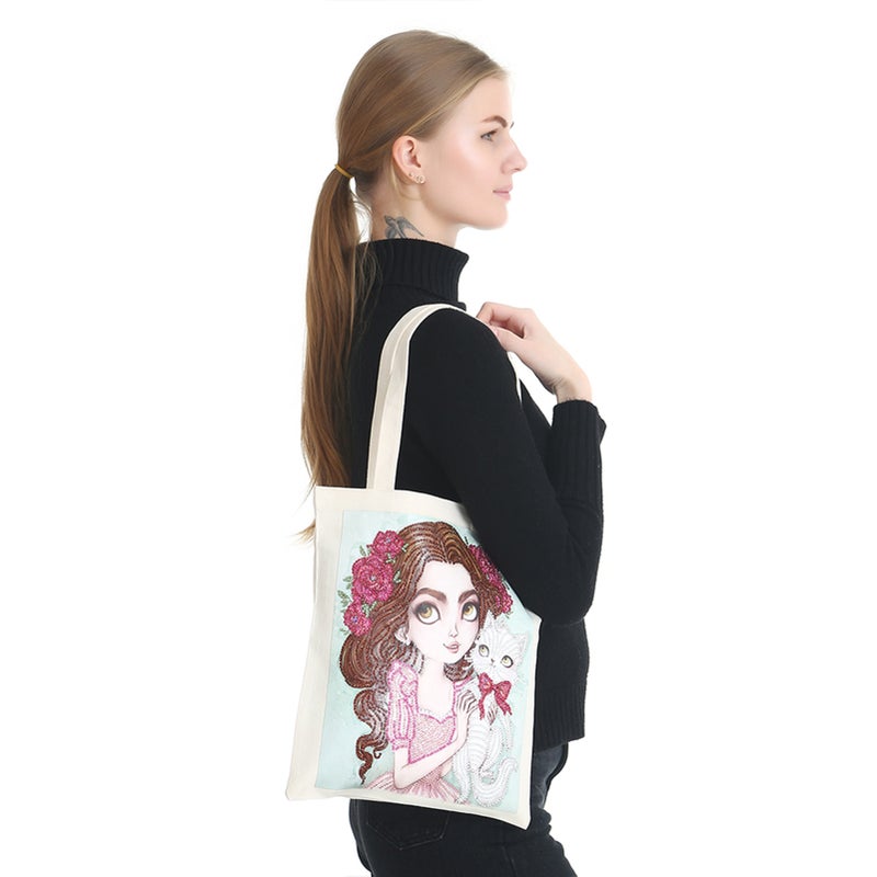 Diamond Painting Handbag DIY Diamond Art Handbag Cross Stitch Embroidery Craft Portable Handbag - Image 3