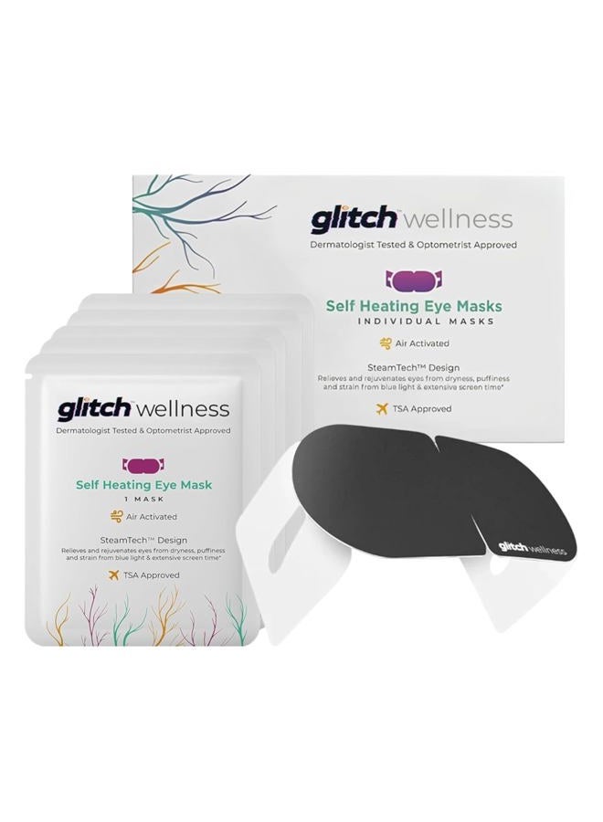 GLITCH Steamtech Self Heated Eye Mask for Dry Eyes - Eye Doctor Approved Heated Eye Masks -Warm Compress for Fatigue & Dryness – Perfect Puffy Eyes & Dry Eye Relief, Disposable, Spa Experience (30) - Image 1