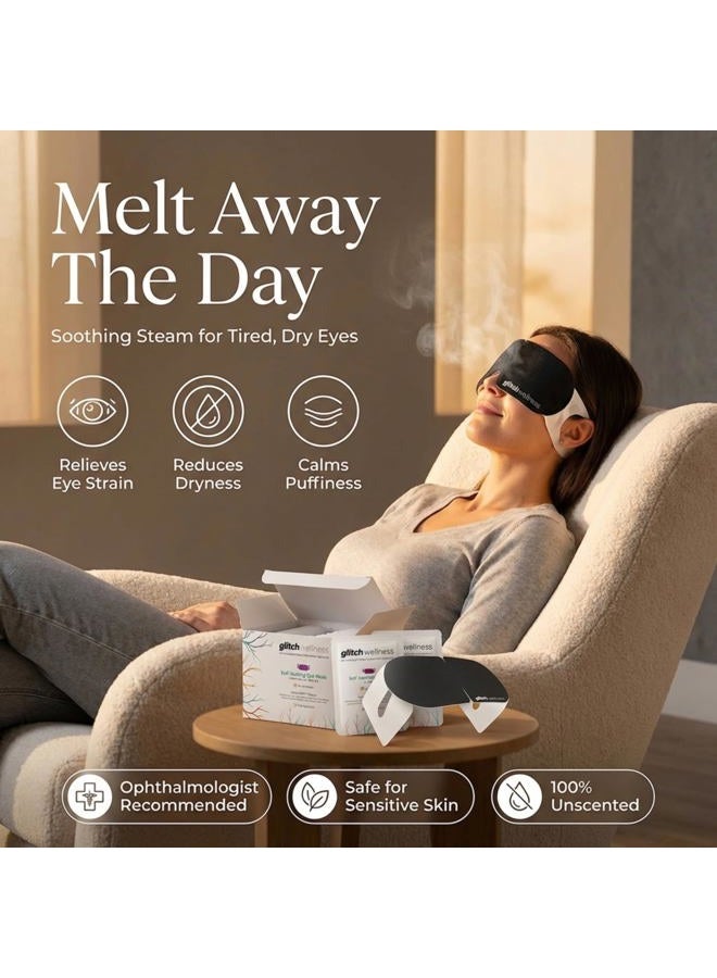 GLITCH Steamtech Self Heated Eye Mask for Dry Eyes - Eye Doctor Approved Heated Eye Masks -Warm Compress for Fatigue & Dryness – Perfect Puffy Eyes & Dry Eye Relief, Disposable, Spa Experience (30) - Image 2