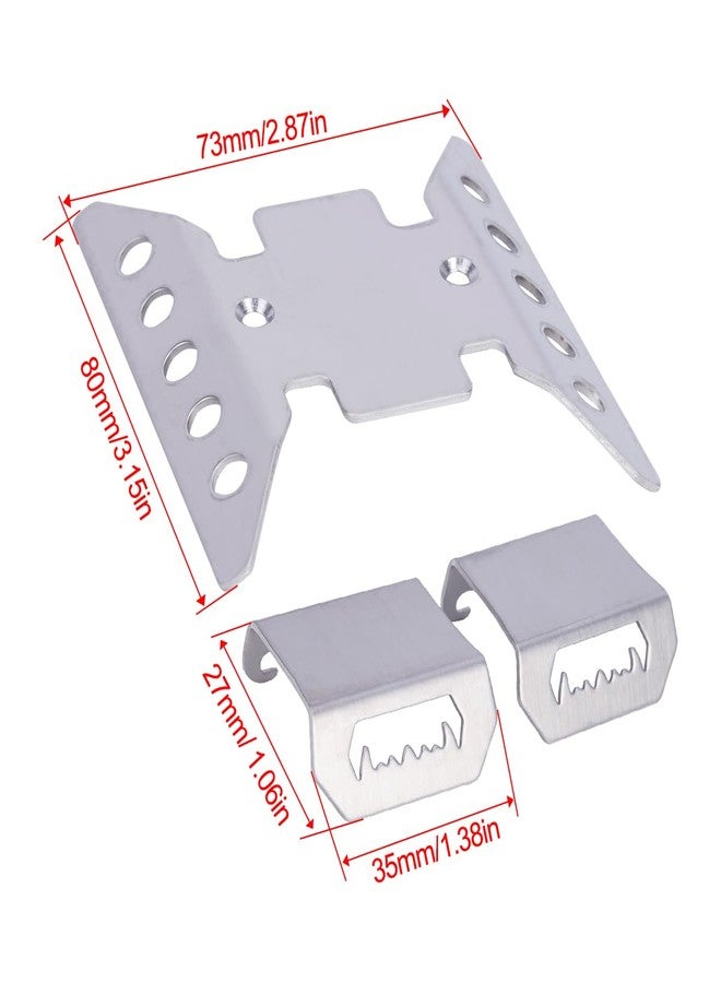 VNUHV Stainless Steel SCX10 III Axle Protector Skid Plate Chassis Armor for 1/10 RC Crawler Car CJ7 (AXI03008) Upgrade Parts - Image 2