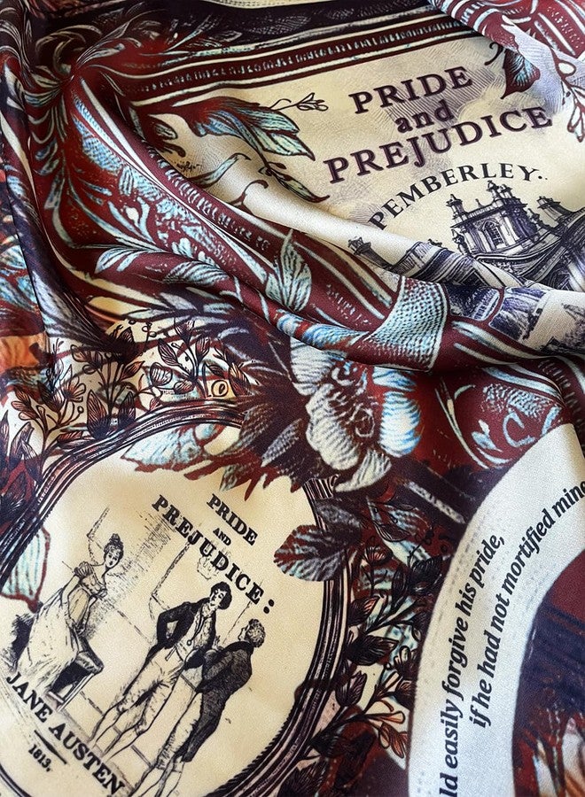 Universal Zone Pride & Prejudice Satin Scarf - Neck, Head & Bag Scarf. Pemberley, Jane Austen Gift, Light Academia - Image 2