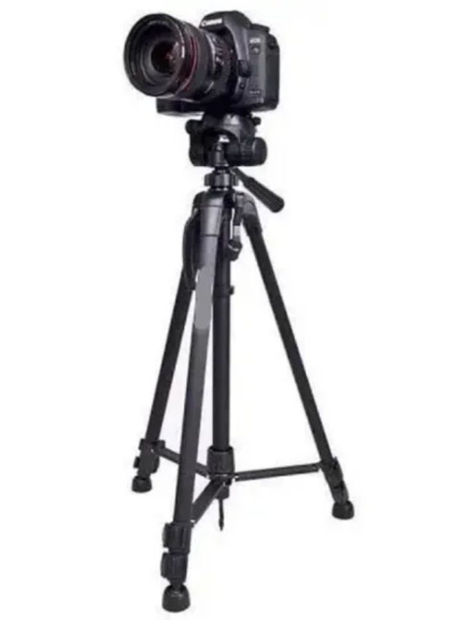 Yufeng Yunfeng 3388 DSLR Camera Tripod with Mobile Clip Holder, 2-Section Lever-Lock Legs for Easy Height adjustments for Camera and Smartphones.  - Image 1