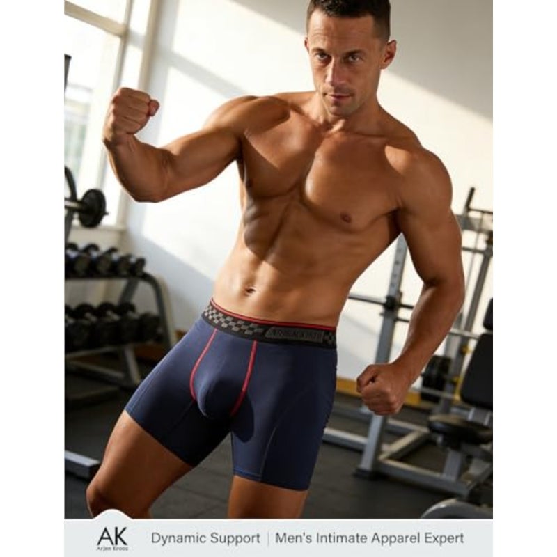 Arjen Kroos Men's Bamboo Viscose Boxer Briefs 3 Pack Moisture Wicking Cooling Silky Athletic Underwear - Image 2