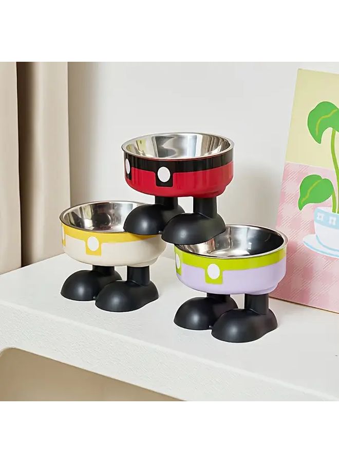 Greenish Purple Stainless Steel Pet Food Bowl Anti Slip Tilt Proof Large Capacity Spillproof Rust Resistant - Image 3