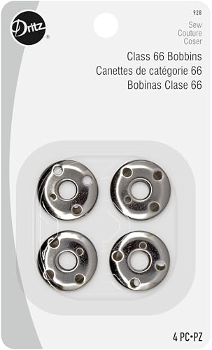 Dritz Class 66 Reusable Bobbins, 4 Count, Metal - Image 1