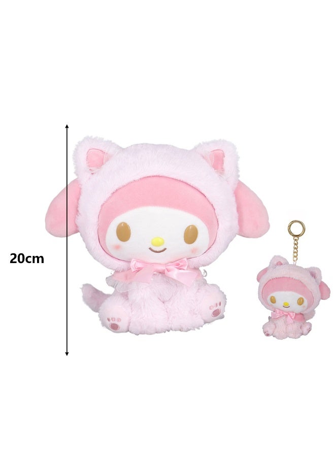 (My Melody) Two-piece doll + pendant accessories cute plush doll toy  - Image 2