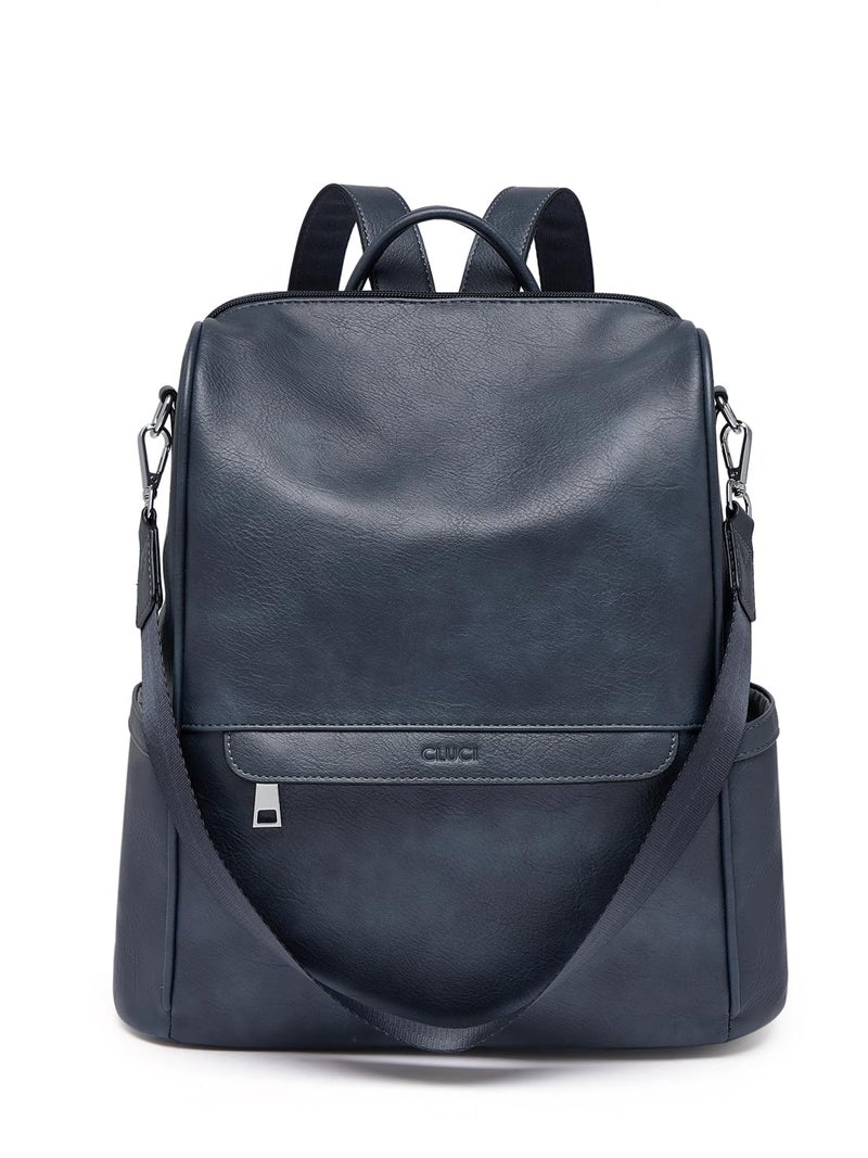 CLUCI Backpack Purse for Women Black Leather Anti-Theft Large Fashion Designer Travel Bag Ladies Shoulder Bags - Image 1