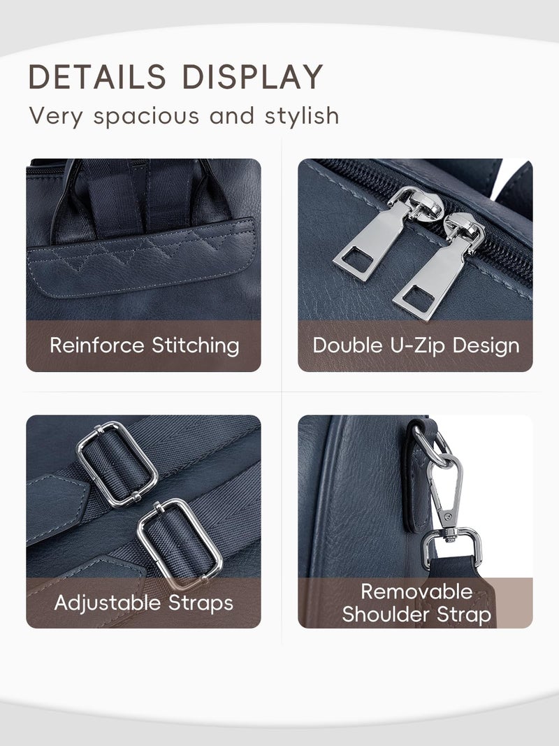 CLUCI Backpack Purse for Women Black Leather Anti-Theft Large Fashion Designer Travel Bag Ladies Shoulder Bags - Image 3