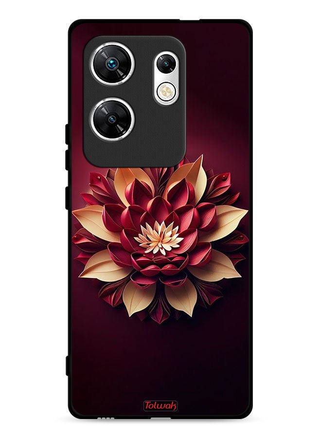 Tolwak Infinix Zero 30 4G Protective Case Cover Flower Abstract Design - Image 1