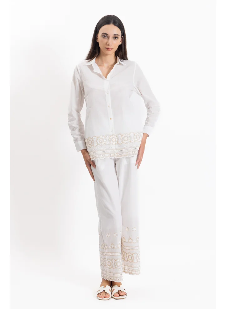 شايبس DETAIL EMBROIDERED SHIRT SET