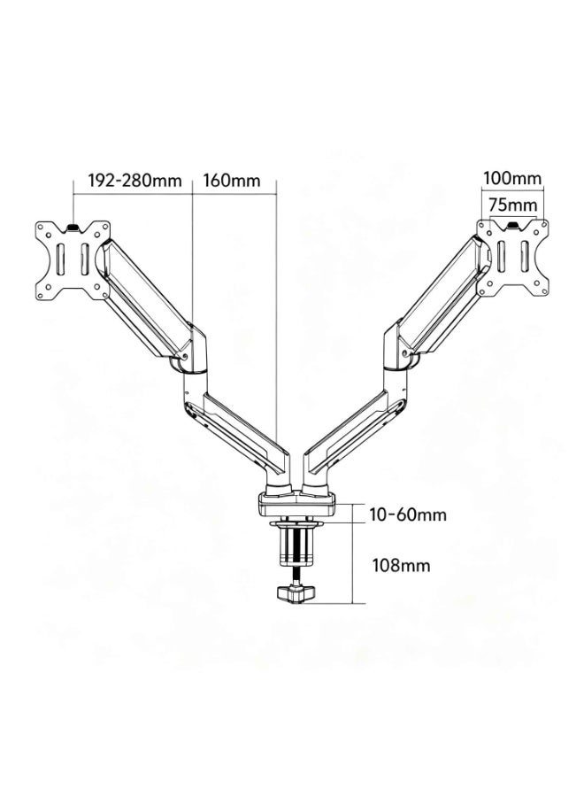 Dual Monitor Stand,Up to 20lbs Per Arm,Full Adjustable Dual Monitor Stand for 17 to 27 Inch Computer Screens, Dual Monitors Mount for 2 Screens,for Desk with Tilt, Swivel, Rotation - Image 5