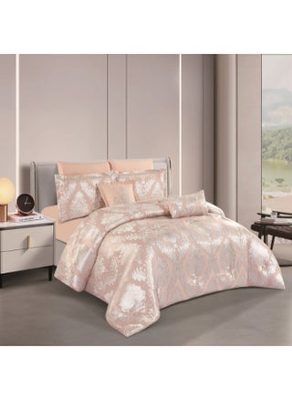 Jacquard Comforter Set With Durable And Soft Fabric Heavy Filling And A Design That Satisfies All Tastes 8 Pieces King Size - pzsku/Z54F06E5CF923C936EF98Z/45/_/1729696496/fc4c407a-4618-415b-b3fc-76efa32ec938