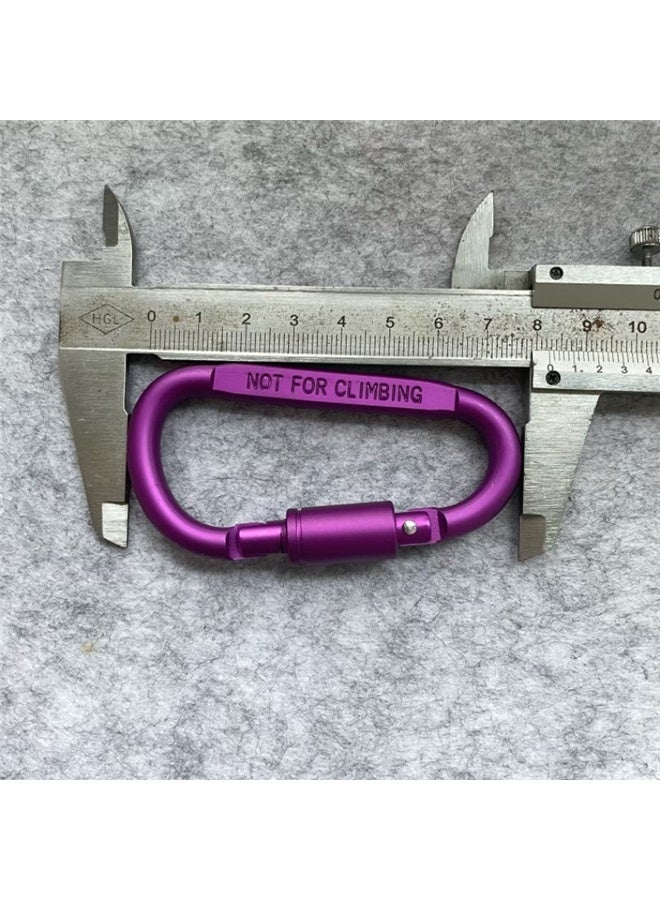 6 حزم كليب كارابينر، قفل على شكل حلقة ألومنيوم دي، إكسسوارات رياضية بسناب هوك للتخييم والتنزه في الهواء الطلق - Image 4