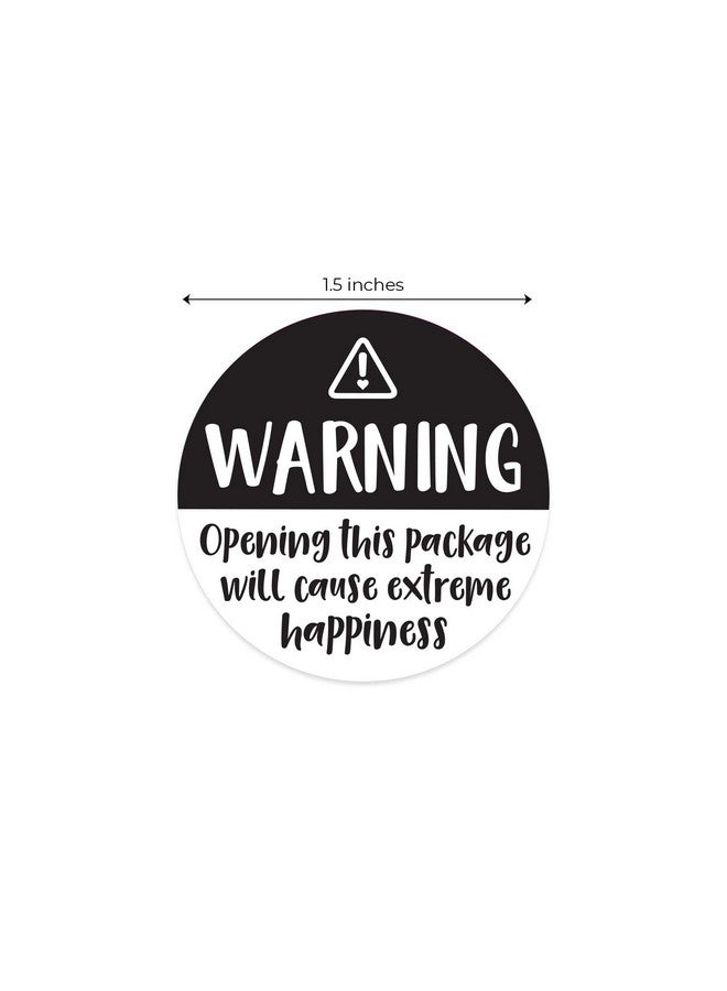 SBlabels Black And White Adorable Warning Extreme Happiness Labels / 500 Cute Small Business Package Stickers / 1.5 Labels Adorable Happy Mail Envelope Seals/Made In The Usa - Image 5