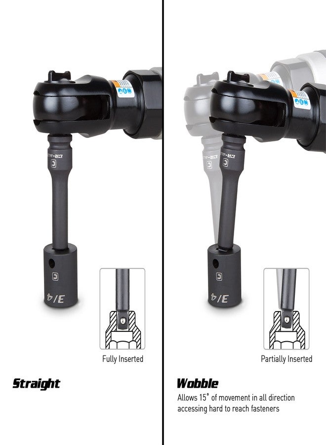 Capri Tools مجموعة قضبان تمديد التأثير المتذبذبة من كابري تولز، مقاس 3/8 بوصة، مصنوعة من الكروم، مكونة من 3 قطع - Image 3