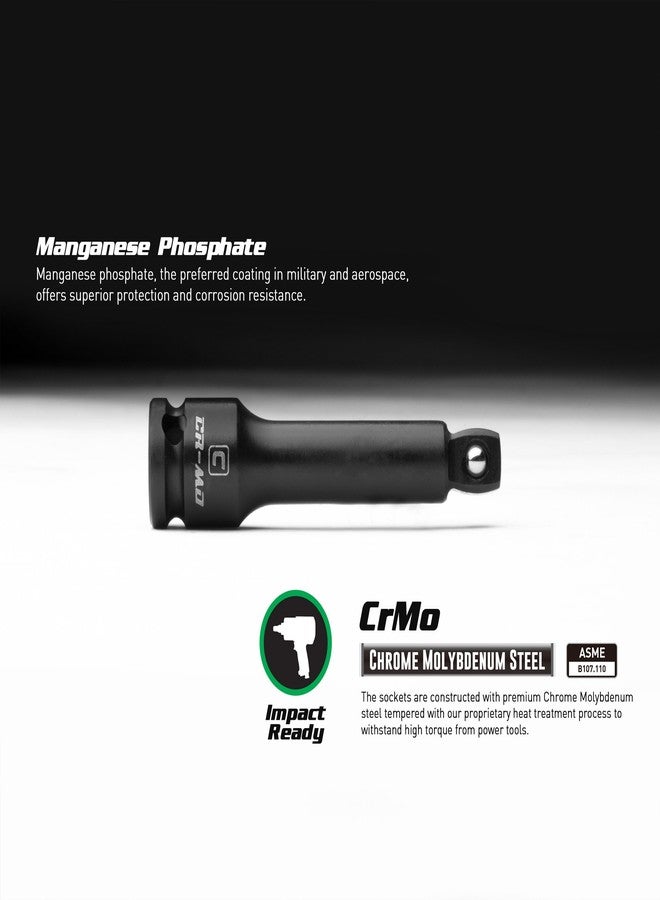 Capri Tools مجموعة قضبان تمديد التأثير المتذبذبة من كابري تولز، مقاس 3/8 بوصة، مصنوعة من الكروم، مكونة من 3 قطع - Image 4