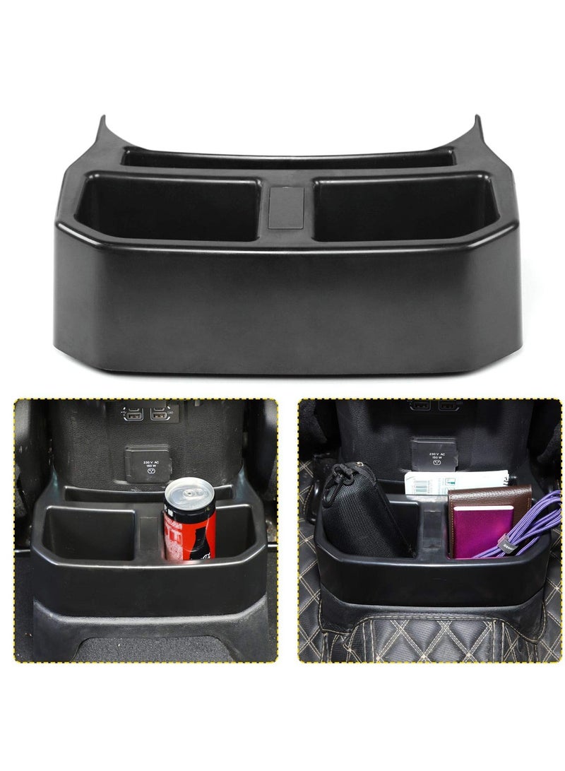SYOSI Rear Cup Holder Floor Console Mounted Drink Holder Rear Seat Storage Organizer Interior Accessories Compatible with Jeep Wrangler 2018-2023 JL Unlimited - Image 1