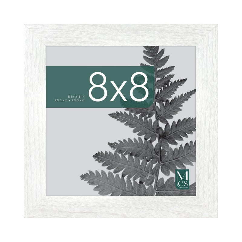 MCS Studio Gallery 8x8 Picture Frame White Woodgrain Wall Hanging  Easel for Tapletop Display Square Photo Frame for Photos Posters  Art Prints 1Pack