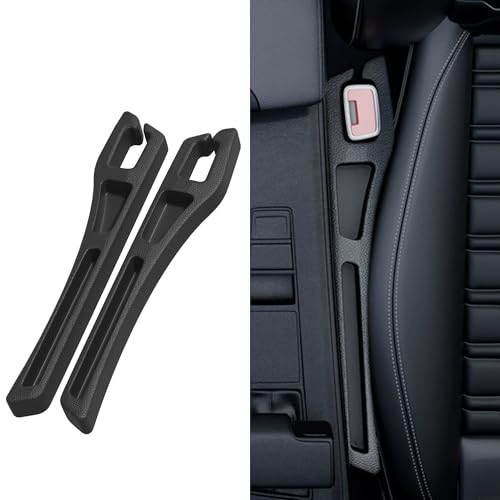 Tioollev 2PCS Car Seat Gap Filler OrganizerMultifunctional Car Gap Filler Organizer Storages Function Universal Console Catcher Between Seats Cars Interior Accessories Balck - Image 1