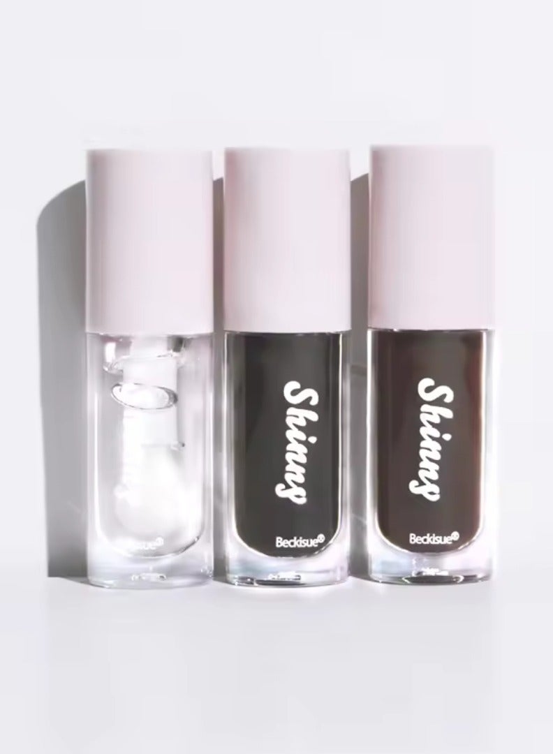Beckisue Shiny Lip Oil Lip Gloss Plumping Hydrating Mirror Highlight Lip Gloss Moisturizing Long Lasting and Non Sticky Lip Oils Shining Liquid Lipstick Clear 01 - Image 3