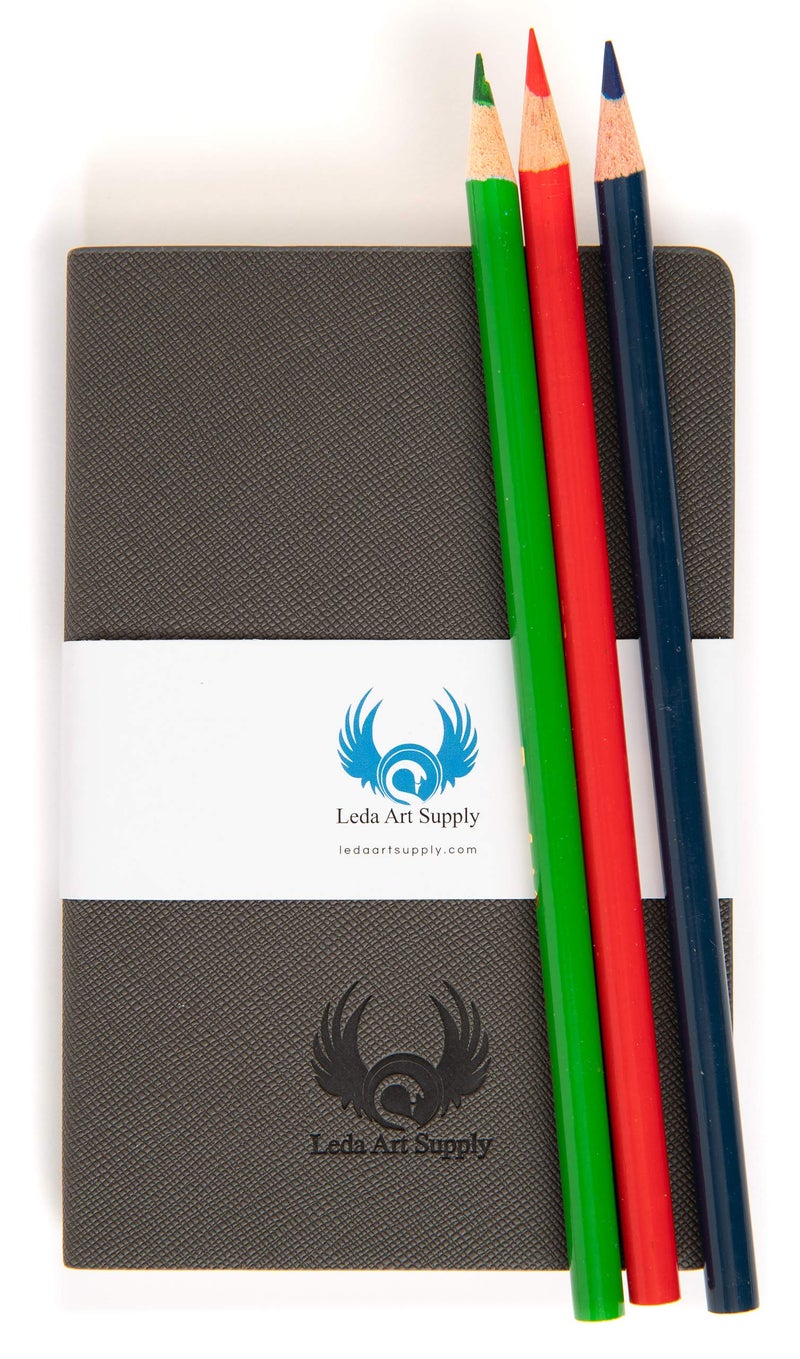 Leda Art Supply Pocket Sketch book - Thick Drawing Paper for Marker Watercolor Pencil Mixed Media - 160 Blank Pages - Small Size, Ideal for Artists - Drawing Notebook, 3.5 x 5.5 Art Journal - Image 4