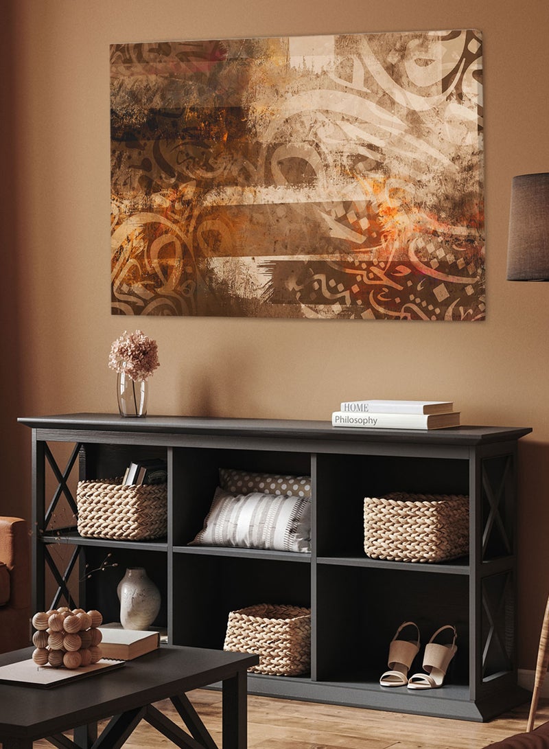 LOWHA Framed Canvas Wall Art Stretched Over Wooden Frame with Arabic islamic Calligraphy Painting - Image 1