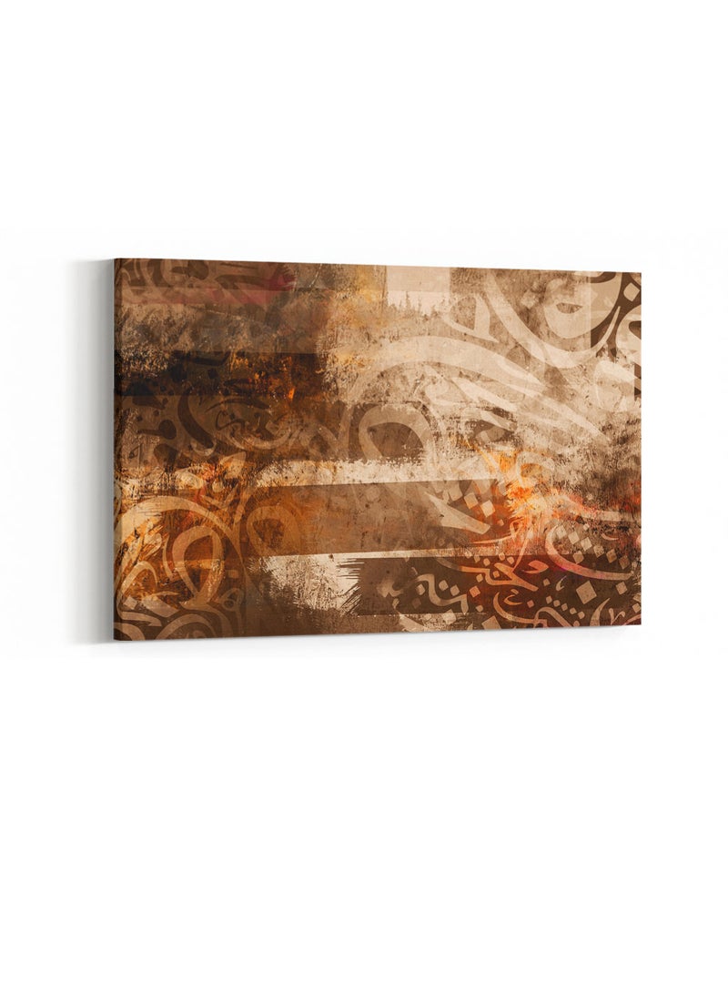 LOWHA Framed Canvas Wall Art Stretched Over Wooden Frame with Arabic islamic Calligraphy Painting - Image 3