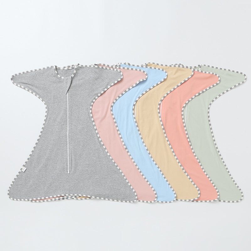 Newborn Baby Surrender Anti-Scare Swaddling Sleeping Bag for Boys and Girls Baby Swaddling Spring, Summer and Autumn Four Seasons Pure Cotton Anti-kick Quilt - Image 3