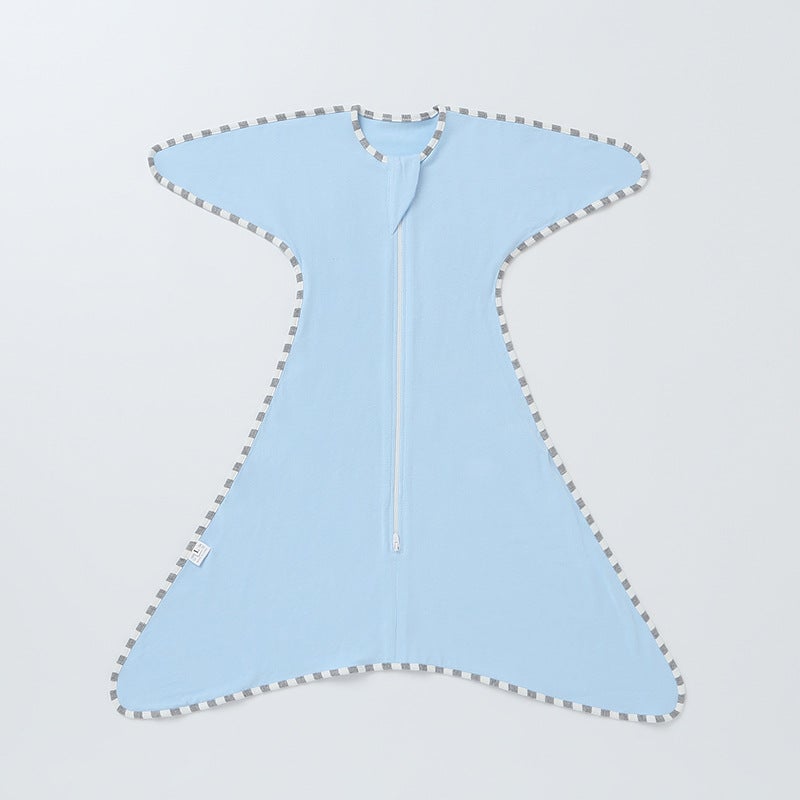 Newborn Baby Surrender Anti-Scare Swaddling Sleeping Bag for Boys and Girls Baby Swaddling Spring, Summer and Autumn Four Seasons Pure Cotton Anti-kick Quilt - Image 1