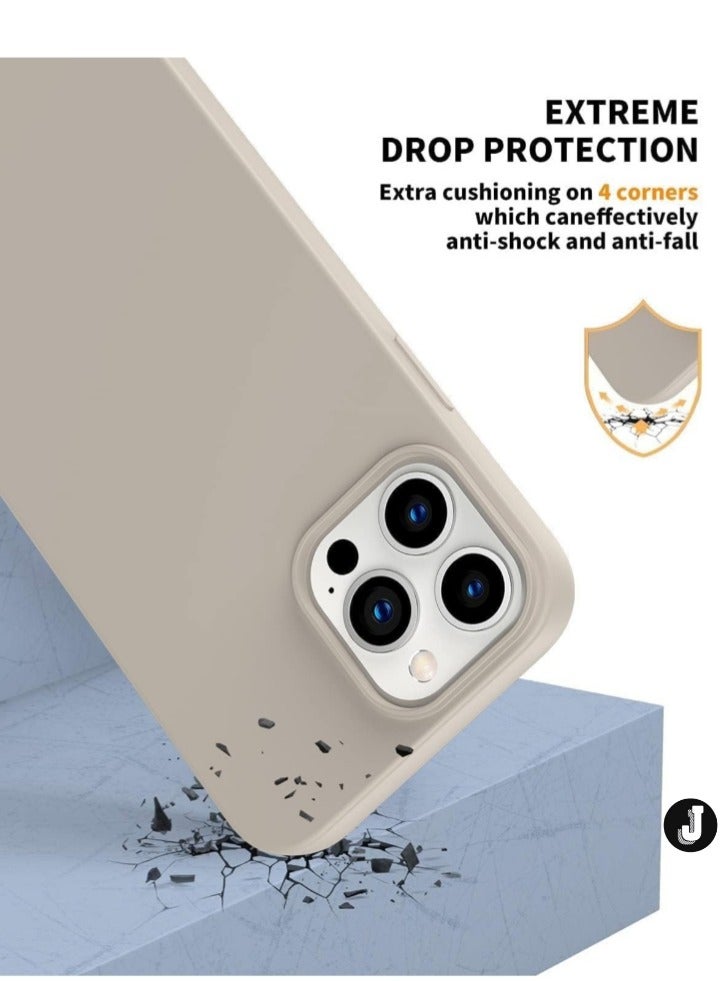 JAJEEK "iPhone 16 Pro Max Slim Fit Stone Gray TPU Case – Soft, Flexible Silicone Back Cover for Sleek Protection" - Image 5