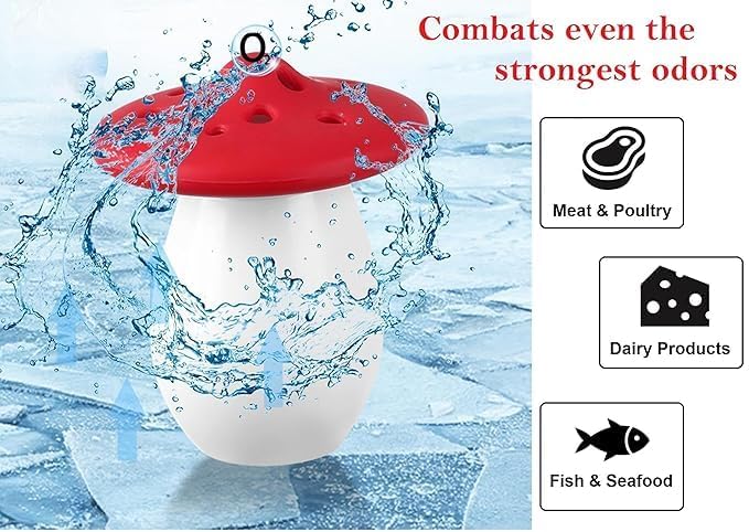 GLOWICK MushroomShaped Baking Soda HolderRefrigerator Odor RemoverFridge Odor Absorber Container Holder Smell Remover Fridge Deodorizer Refrigerator Odor Eliminator 1Pcs - Image 5