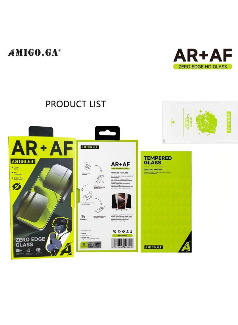 Amigo.Ga Privacy Screen Protector for iPhone 17 Pro Max 6.9-Inch, 9H Hardness Tempered Glass Film [Anti-Scratch] [No Bubbles] Anti-Spy Full Coverage Screen Protector for iPhone 17 Pro Max - Image 3
