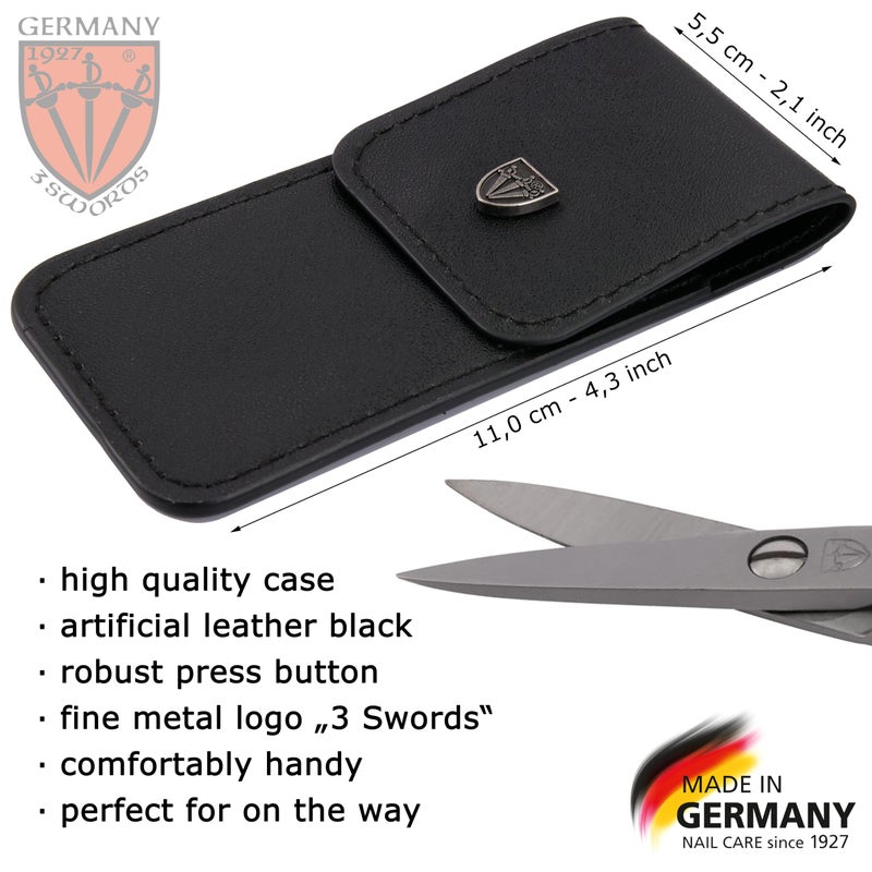 3 Swords Germany - brand quality STAINLESS STEEL INOX STRAIGHT NAIL SCISSORS (1 PIECE) with case for manicure pedicure - nail care by 3 Swords - Made in Germany - Image 3