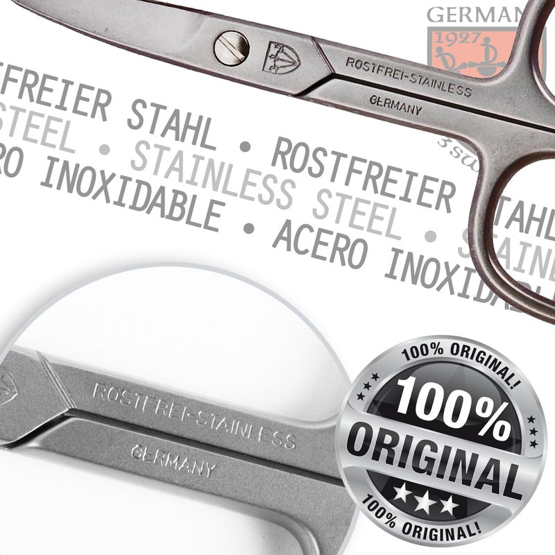 3 Swords Germany - brand quality STAINLESS STEEL INOX STRAIGHT NAIL SCISSORS (1 PIECE) with case for manicure pedicure - nail care by 3 Swords - Made in Germany - Image 5