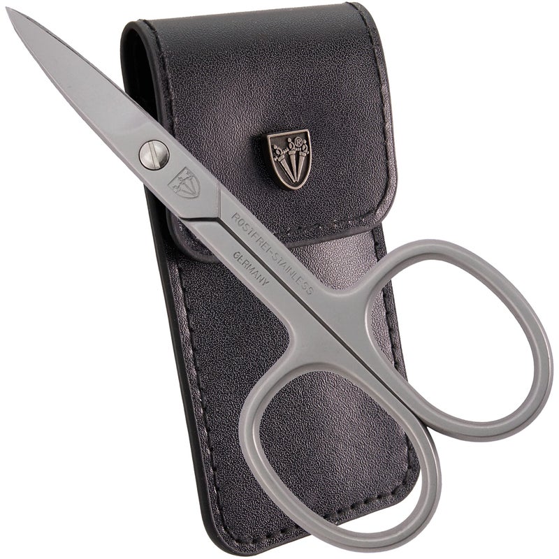 3 Swords Germany - brand quality STAINLESS STEEL INOX STRAIGHT NAIL SCISSORS (1 PIECE) with case for manicure pedicure - nail care by 3 Swords - Made in Germany - Image 1