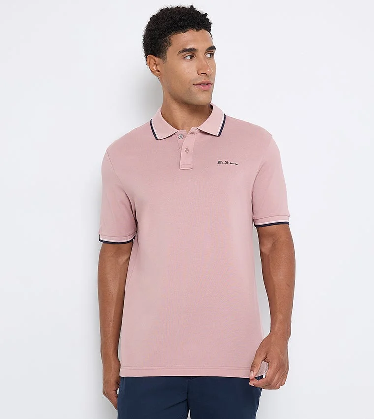 بين شيرمان Ben Sherman Men's Short Sleeve Solid Polo Tees